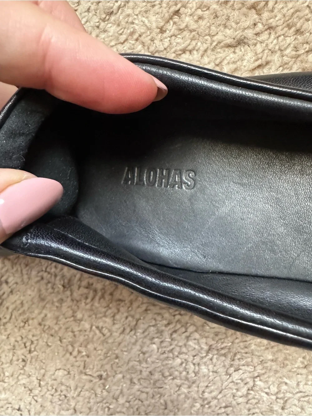 Alohas Rosalind black flats size 39
